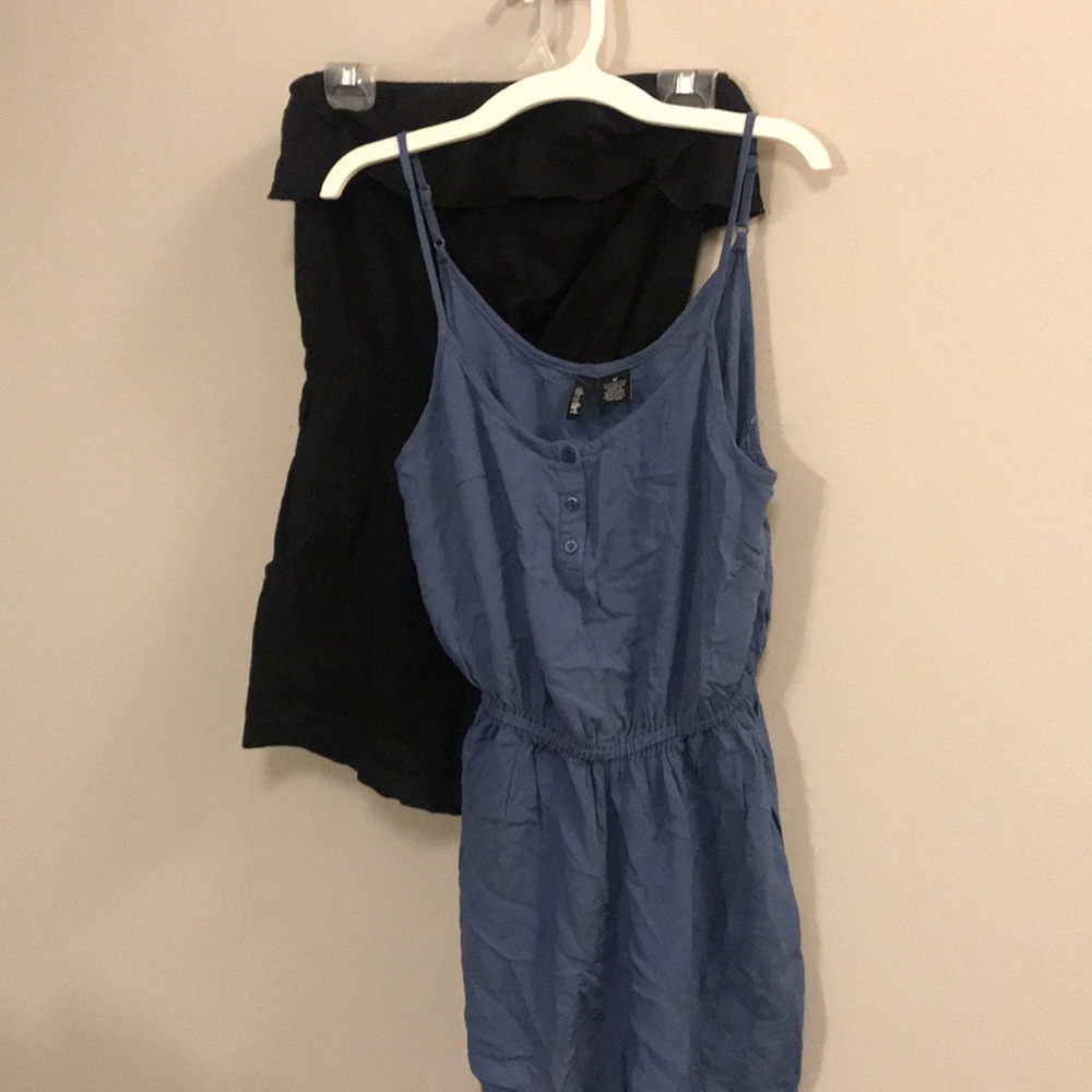 Two medium rompers.Great for hot summer days
